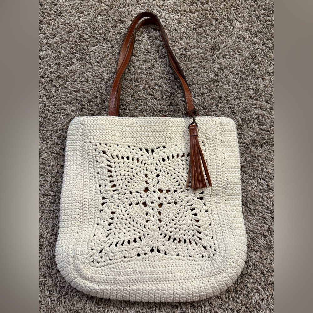 PATRICIA NASH Naomi Crochet Butterfly Bag Full grain leather